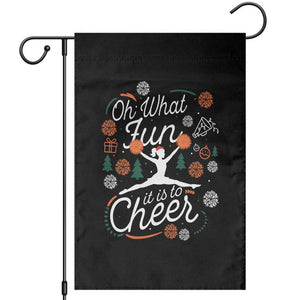 Oh What Fun It Is To Cheer Garden Flag Funny Christmas Cheerleading Gift TS12 Black Print Your Wear