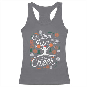 Oh What Fun It Is To Cheer Racerback Tank Top Funny Christmas Cheerleading Gift - Print Your Wear