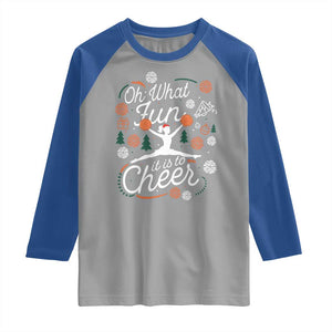 Oh What Fun It Is To Cheer Raglan Shirt Funny Christmas Cheerleading Gift TS12 Sport Gray Royal Print Your Wear