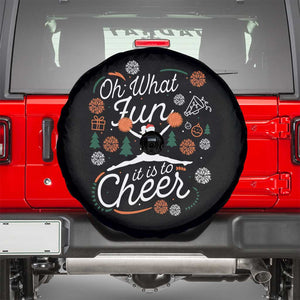 Oh What Fun It Is To Cheer Spare Tire Cover Funny Christmas Cheerleading Gift TS12 Black Print Your Wear