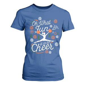 Oh What Fun It Is To Cheer T Shirt For Women Funny Christmas Cheerleading Gift TS12 Royal Blue Print Your Wear