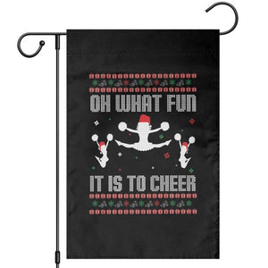 Ugly Christmas Cheerleading Garden Flag Oh What Fun It Is To Cheer Gift TS12 Black Print Your Wear