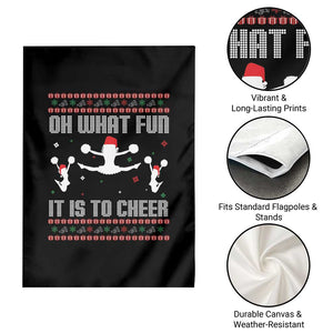 Ugly Christmas Cheerleading Garden Flag Oh What Fun It Is To Cheer Gift TS12 Print Your Wear
