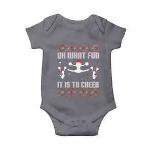 Ugly Christmas Cheerleading Baby Onesie Oh What Fun It Is To Cheer Gift TS12 Charcoal Print Your Wear