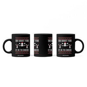 Ugly Christmas Cheerleading Coffee Mug Oh What Fun It Is To Cheer Gift TS12 Print Your Wear