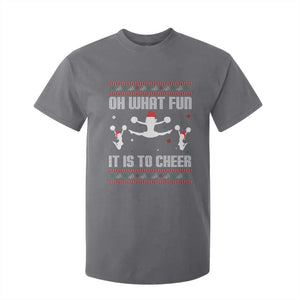Ugly Christmas Cheerleading T Shirt For Kid Oh What Fun It Is To Cheer Gift TS12 Charcoal Print Your Wear