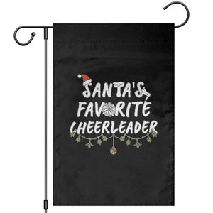 Santa Favorite Cheerleader Garden Flag Christmas Cheerleading Gift TS12 Black Print Your Wear