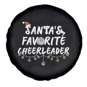 Santa Favorite Cheerleader Spare Tire Cover Christmas Cheerleading Gift TS12 Print Your Wear
