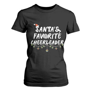 Santa Favorite Cheerleader T Shirt For Women Christmas Cheerleading Gift TS12 Black Print Your Wear