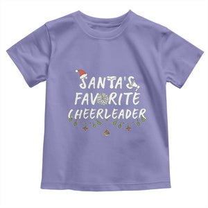 Santa Favorite Cheerleader Toddler T Shirt Christmas Cheerleading Gift TS12 Violet Print Your Wear
