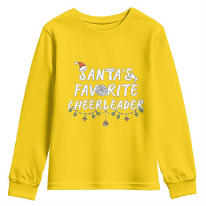 Santa Favorite Cheerleader Youth Sweatshirt Christmas Cheerleading Gift TS12 Daisy Print Your Wear