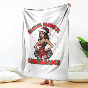 Santa Favorite Cheerleader Throw Blanket Funny Christmas Cheer Gift TS12 Print Your Wear