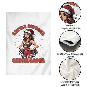Santa Favorite Cheerleader Garden Flag Funny Christmas Cheer Gift TS12 Print Your Wear