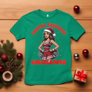 Santa Favorite Cheerleader T Shirt Funny Christmas Cheer Gift TS12 Irish Green Print Your Wear