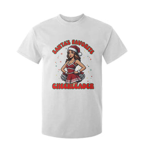 Santa Favorite Cheerleader T Shirt For Kid Funny Christmas Cheer Gift TS12 White Print Your Wear