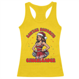 Santa Favorite Cheerleader Racerback Tank Top Funny Christmas Cheer Gift - Print Your Wear
