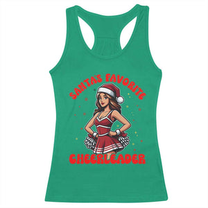 Santa Favorite Cheerleader Racerback Tank Top Funny Christmas Cheer Gift - Print Your Wear