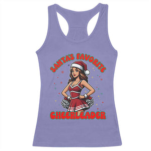 Santa Favorite Cheerleader Racerback Tank Top Funny Christmas Cheer Gift - Print Your Wear