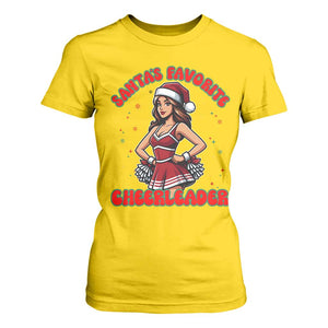 Santa Favorite Cheerleader T Shirt For Women Funny Christmas Cheer Gift TS12 Daisy Print Your Wear