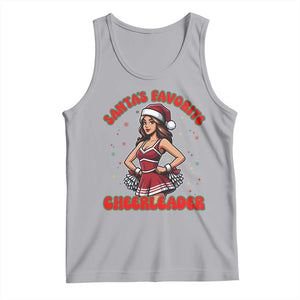 Santa Favorite Cheerleader Tank Top Funny Christmas Cheer Gift TS12 Athletic Heather Print Your Wear