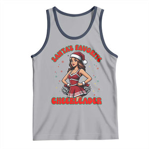 Santa Favorite Cheerleader Tank Top Funny Christmas Cheer Gift TS12 Athletic Heather Navy Print Your Wear