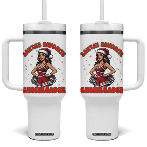 Santa Favorite Cheerleader Tumbler With Handle Funny Christmas Cheer Gift TS12 One Size: 40 oz White Print Your Wear