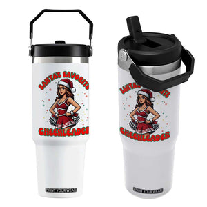 Santa Favorite Cheerleader Flip Straw Tumbler Funny Christmas Cheer Gift TS12 One Size: 30 oz White Print Your Wear