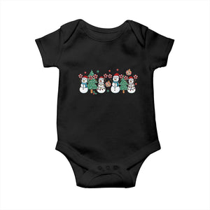 Funny Christmas Cheer Gift Baby Onesie Santa Snowman Cheerleaders TS12 Black Print Your Wear