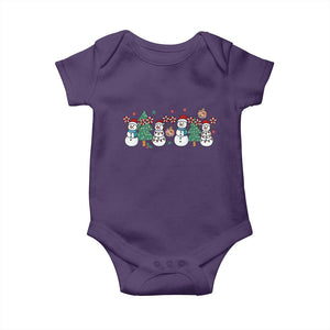 Funny Christmas Cheer Gift Baby Onesie Santa Snowman Cheerleaders TS12 Purple Print Your Wear