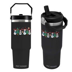 Funny Christmas Cheer Gift Flip Straw Tumbler Santa Snowman Cheerleaders TS12 One Size: 30 oz Black Print Your Wear