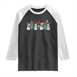 Funny Christmas Cheer Gift Raglan Shirt Santa Snowman Cheerleaders TS12 Black White Print Your Wear