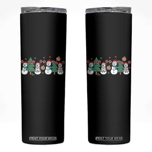 Funny Christmas Cheer Gift Skinny Tumbler Santa Snowman Cheerleaders TS12 Black Print Your Wear