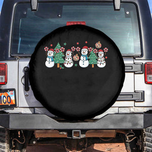Funny Christmas Cheer Gift Spare Tire Cover Santa Snowman Cheerleaders TS12 No hole Black Print Your Wear