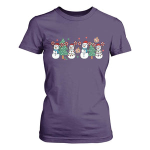 Funny Christmas Cheer Gift T Shirt For Women Santa Snowman Cheerleaders TS12 Purple Print Your Wear