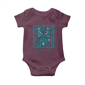 Cheer Girl Football Team Spirit Baby Onesie Cheerleading Gift TS12 Maroon Print Your Wear