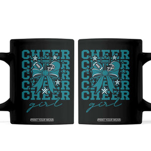 Cheer Girl Football Team Spirit Coffee Mug Cheerleading Gift TS12 Black Print Your Wear