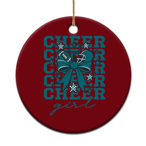 Cheer Girl Football Team Spirit Ceramic Ornament Cheerleading Gift TS12 1pc Red Print Your Wear
