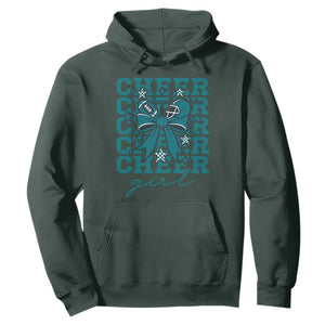 Cheer Girl Football Team Spirit Hoodie Cheerleading Gift TS12 Dark Forest Green Print Your Wear