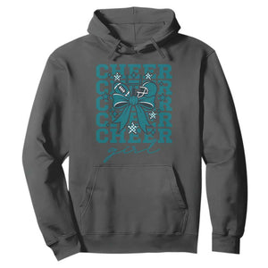 Cheer Girl Football Team Spirit Hoodie Cheerleading Gift TS12 Dark Heather Print Your Wear