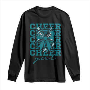 Cheer Girl Football Team Spirit Long Sleeve Shirt Cheerleading Gift TS12 Black Print Your Wear