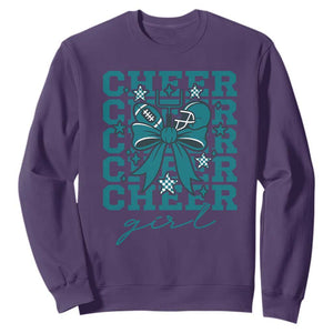 Cheer Girl Football Team Spirit Sweatshirt Cheerleading Gift TS12 Purple Print Your Wear