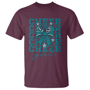 Cheer Girl Football Team Spirit T Shirt Cheerleading Gift TS12 Maroon Print Your Wear