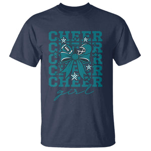 Cheer Girl Football Team Spirit T Shirt Cheerleading Gift TS12 Navy Print Your Wear