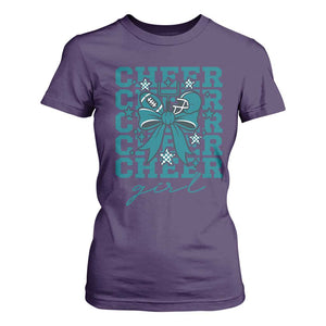 Cheer Girl Football Team Spirit T Shirt For Women Cheerleading Gift TS12 Purple Print Your Wear