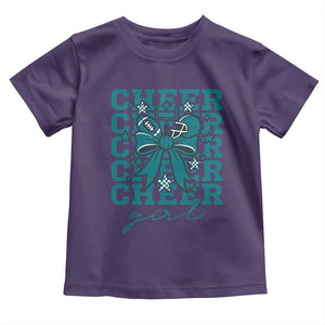 Cheer Girl Football Team Spirit Toddler T Shirt Cheerleading Gift TS12 Purple Print Your Wear