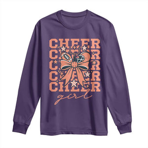 Cheer Girl Football Team Spirit Long Sleeve Shirt Gift For Cheerleader TS12 Purple Print Your Wear