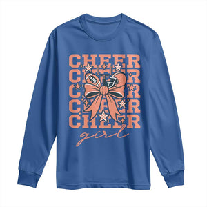 Cheer Girl Football Team Spirit Long Sleeve Shirt Gift For Cheerleader TS12 Royal Blue Print Your Wear