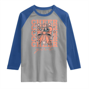 Cheer Girl Football Team Spirit Raglan Shirt Gift For Cheerleader TS12 Sport Gray Royal Print Your Wear