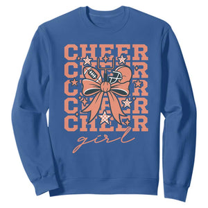 Cheer Girl Football Team Spirit Sweatshirt Gift For Cheerleader TS12 Royal Blue Print Your Wear