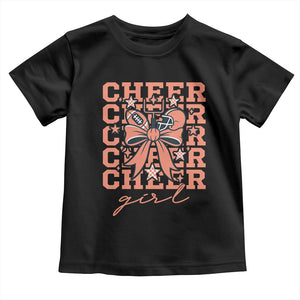Cheer Girl Football Team Spirit Toddler T Shirt Gift For Cheerleader TS12 Black Print Your Wear